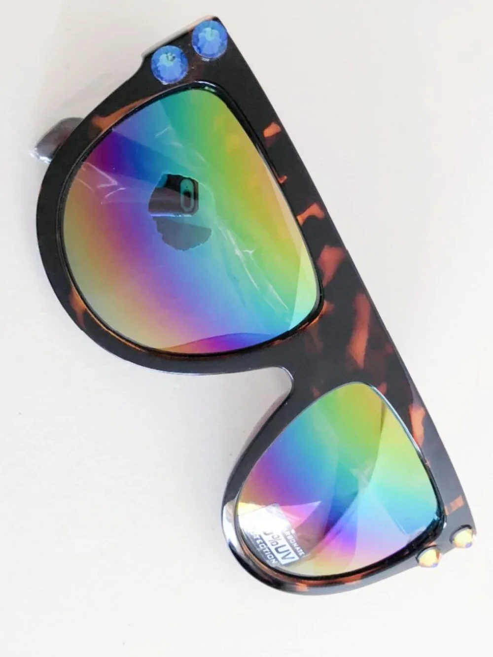 Tortoiseshell Acetate Flat Top Aviator Sunglasses